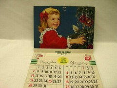 5 1950s Calendars/Holiday/ Pictures of a By Gone Era/Mich Seasons Greetings