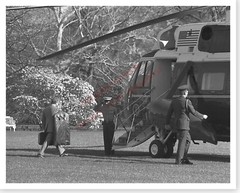 President Jimmy Carter Carrying Luggage To Marine One Helicopter 8 x 10 Photo