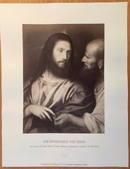 1870 PHOTOGRAPH RENAISSANCE ART TITIAN Christ of the Coin THE TRIBUTE MONEY RARE