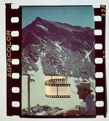 Original Agfacolor Colour Slide 3.5x4cm – Mountaineers in the Alps – 1938-39