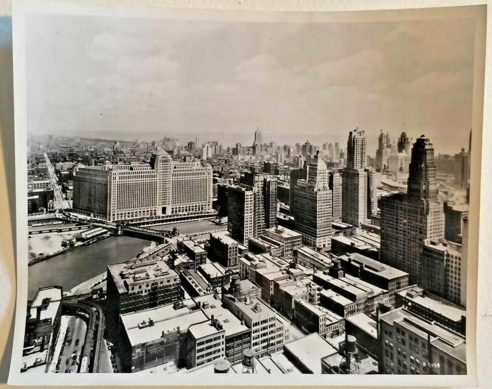 Chicago Photo «Skyline» 8 X 10 Circa 1950 Silver Gelatin Hedrich Blessing Attr