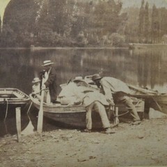 Stereoscopic Albumen Photograph, River Scene, Savoy, by Gaillard
