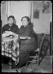Glass Plate Old Photo Negative Black and White 6×9 cm Women Living Room Home