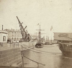 FRANCE Cherbourg Military Port August 1858 Photo Stereo Vintage Album