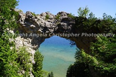 Original ACEO  2.5 x 3.5 in. photo art print ARCH ROCK Mackinac Island, Michigan