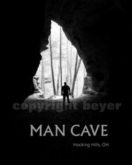 Man Cave Hocking Hills Ohio Photograph Print Nature Art 8×10 Black and White