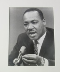 Martin Luther King Jr. black & white matted Photo 10 x 13″ photo size