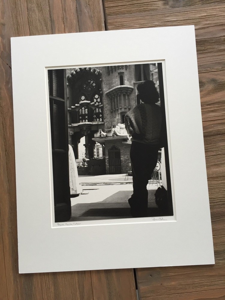 BRUCE BLUM SIGNED B&W Photo Print (13″X 10″) «Sagrada Familia, Interior «