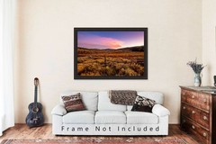 Rocky Mountains Photography Print: New Mexico Mountain Valley Sunset Photo
