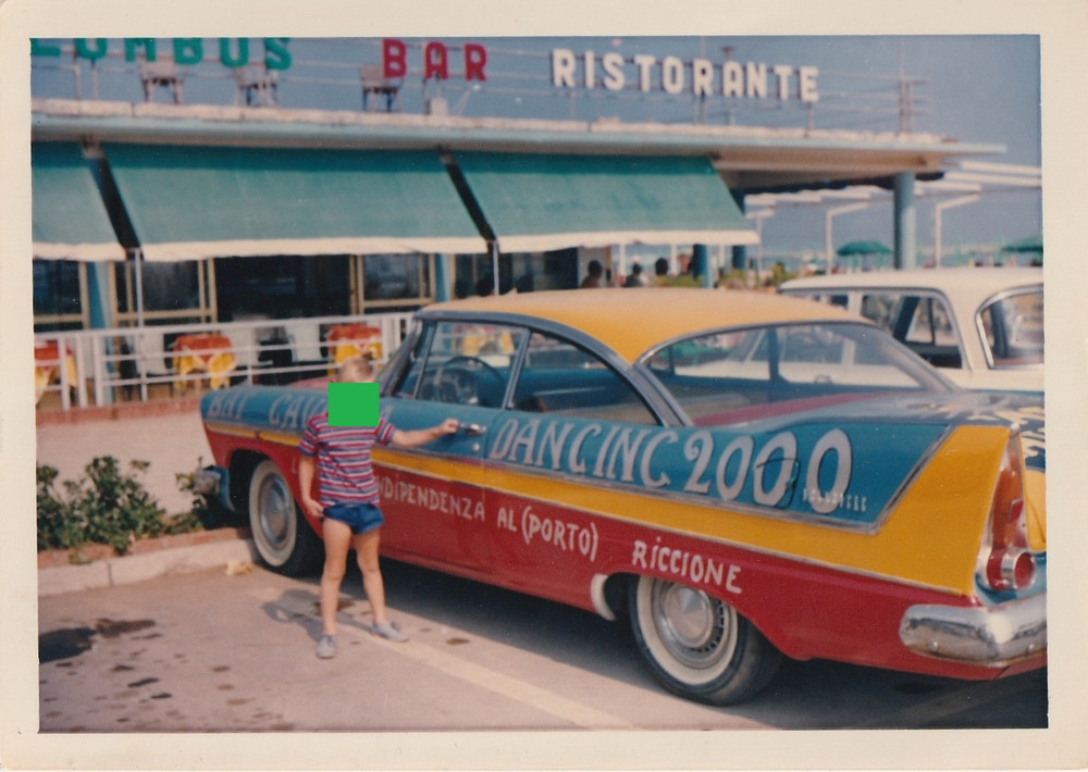 Vintage Photo Boy with Plymouth Belvedere Advertising Car Auto Vintage Passenger Car