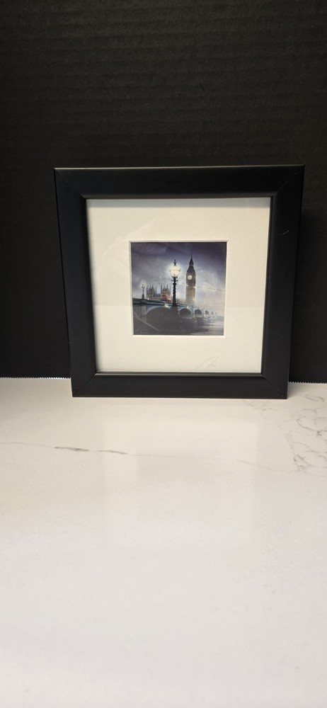 Jurek Nems Signed Original Photograph London Big Ben Westminster Bridge Framed