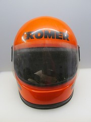 Helmet Roman 1970s Orange Orig. Vintage Retro Motorcycle Helmet Motorbike