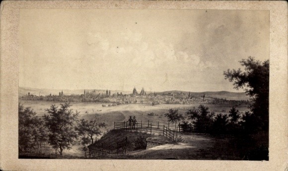 CdV Erfurt in Thuringia, city seen from the Steiger, 1866 – 11235639