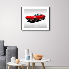 Classic Cars – 1967 Chevrolet Corvette Rally Red – Print