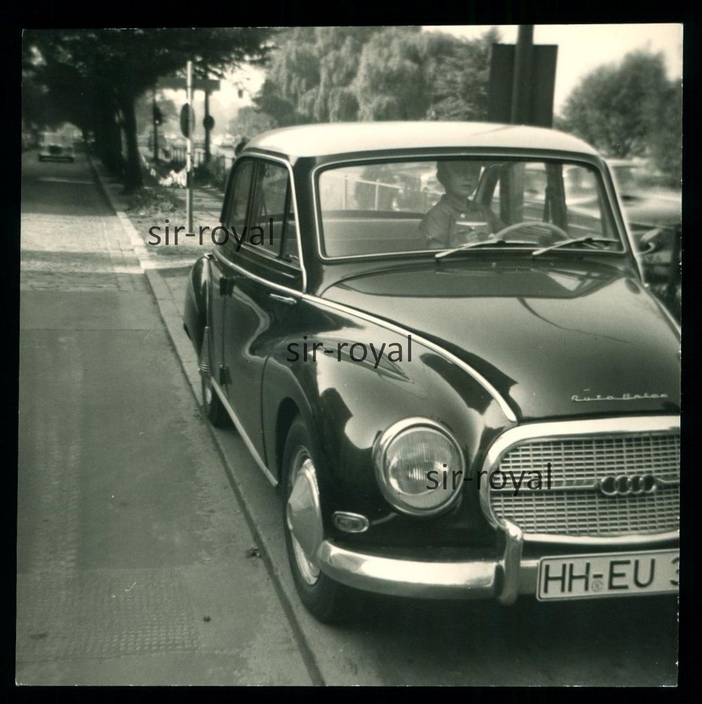 Auto Union 1000 from Hamburg – Passenger Car Vehicle Vintage – 1950s 1960s – Photo 9x9cm