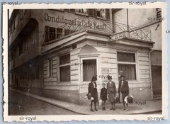 Ulm 1930s – Cafe Hauff in Grünhofgasse corner Langestraße 43 – Photo 9x6cm