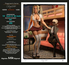 Art Nude «CollegeGirl#1» 13×19 Sign Mik & Num 1/25 Fine Art Nude NUDE 3D Model