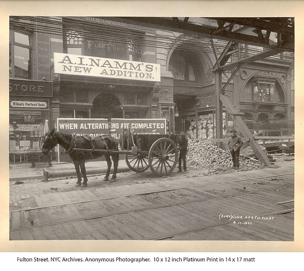 NYC archives IRT.2047 «454 Fulton Street» 10×12 Platinum Print – 1907