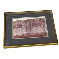 Vintage Framed Abstract Water Art Photography Print w/Gold Frame 11.5″ by 15.5″