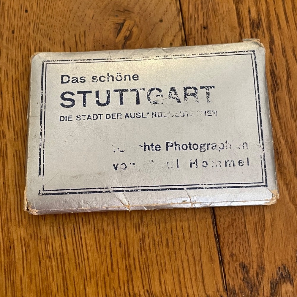 Vintage, pre-WWII photo postcard book titled Das schöne STUTTGART 16 pic set