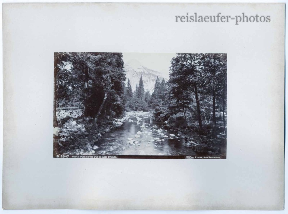 NORTH DOME, TIS-SA-ACK BRIDGE YOSEMITE VALLEY. TABER. ORIGINAL ALBUMIN PHOTO CIRCA 1890