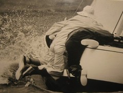 Original Vintage DAVID ROSENFELD ‘Sailboat SAILORS Ballasting BOAT’ PHOTOGRAPH