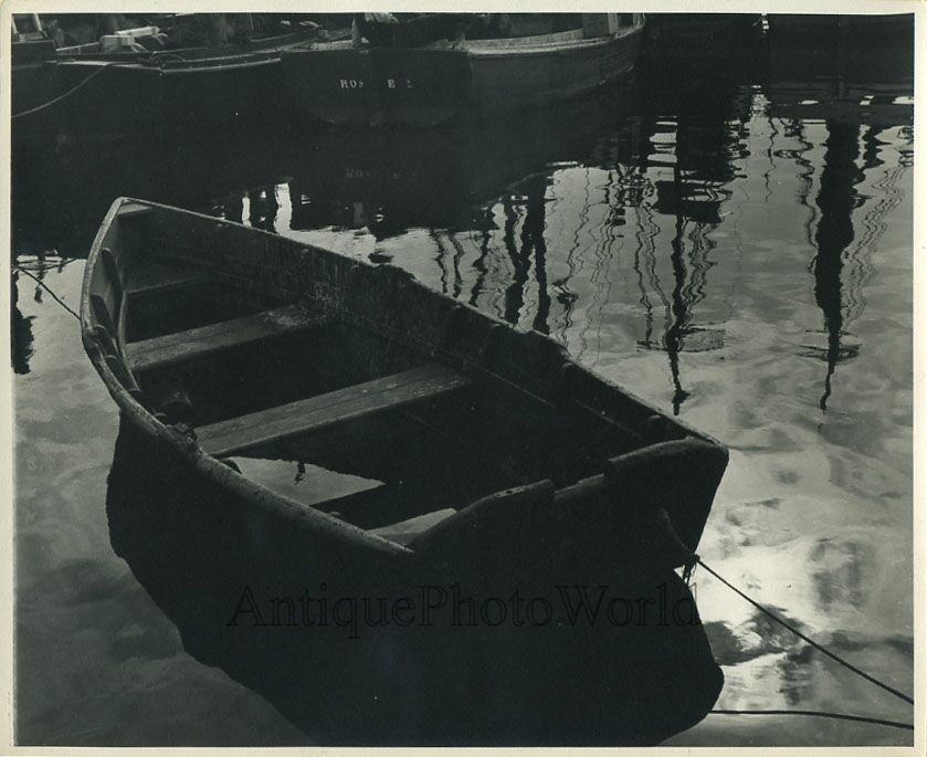 Boat in water antique art photo