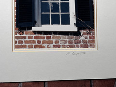 Signed photo 8 x 12” Window w/ Black Shutters – 13 ¾ x 17 ¾ double-beveled mat