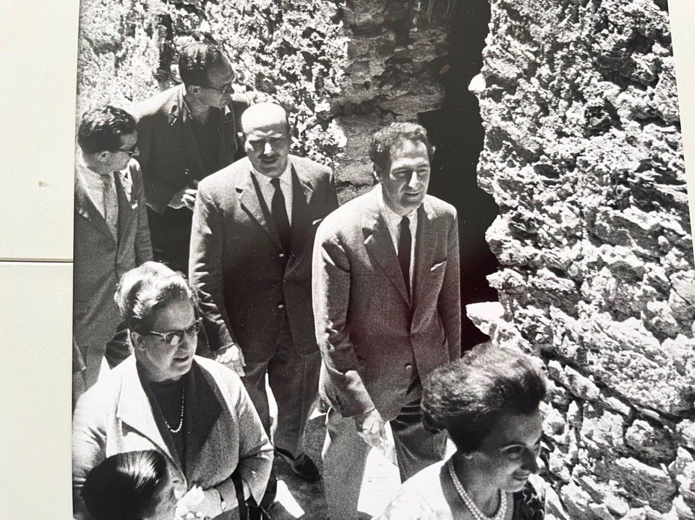 Orig Barite Photo 30x20cm Circa 1958 Composer Gian Carlo Menotti in Spoleto 1