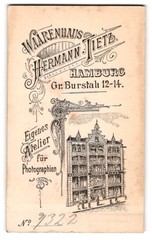 Photography Hermann Tietz, Hamburg, view Hamburg, photo studio in department store T