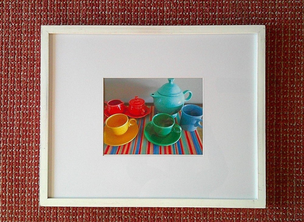 Art Deco Multicolor Fiesta Dinnerware-Themed 21×17 Framed 10×8 Photo Print