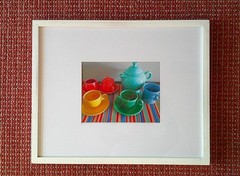 Art Deco Multicolor Fiesta Dinnerware-Themed 21×17 Framed 10×8 Photo Print