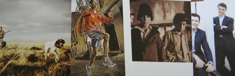 4 ART PHOTO CARDS HUNTING, RUNNING, TOUGH GUYS COOL GUYS, MARCHESI JACOBS FULTON