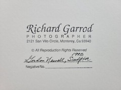 Richard Garrod, silver gelatin, black and white photograph, Gordon Newell
