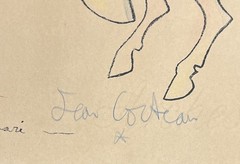 JEAN COCTEAU – THE WIFE MUST FOLLOW HER HUSBAND – LITHOGRAPH – 1958 – DEDICATION