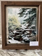 Rainy day photo of Bears Corner in Ruidoso New Mexico 8×10 framed wood