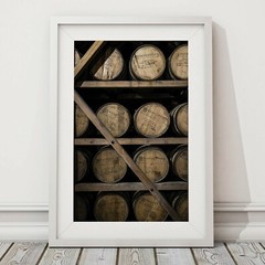 Bourbon Barrel Wall Art Photo Print, Whiskey Fine Art, Man Cave Wall Art Decor