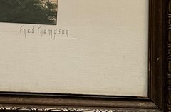 Fred Thompson Hand Colored Photo «Soldier’s Farewell» Women And American Flag