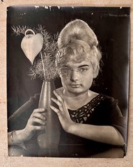 Genuine Old B/W Photo Fashion Photo GDR approx. 1950s Woman approx. 40x50cm GDR Advertising