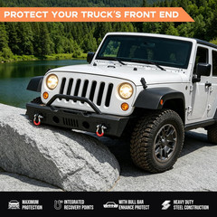 Off Road Front and Rear Bumpers Set Fit for Jeep Wrangler JK JKU 2007-2018 | Bui