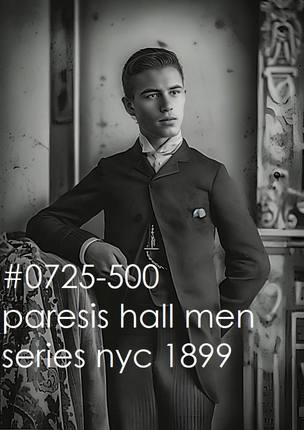 VINTAGE MALE PORTRAIT #0725-500 -paresis hall man nyc 1899- free shipping in usa