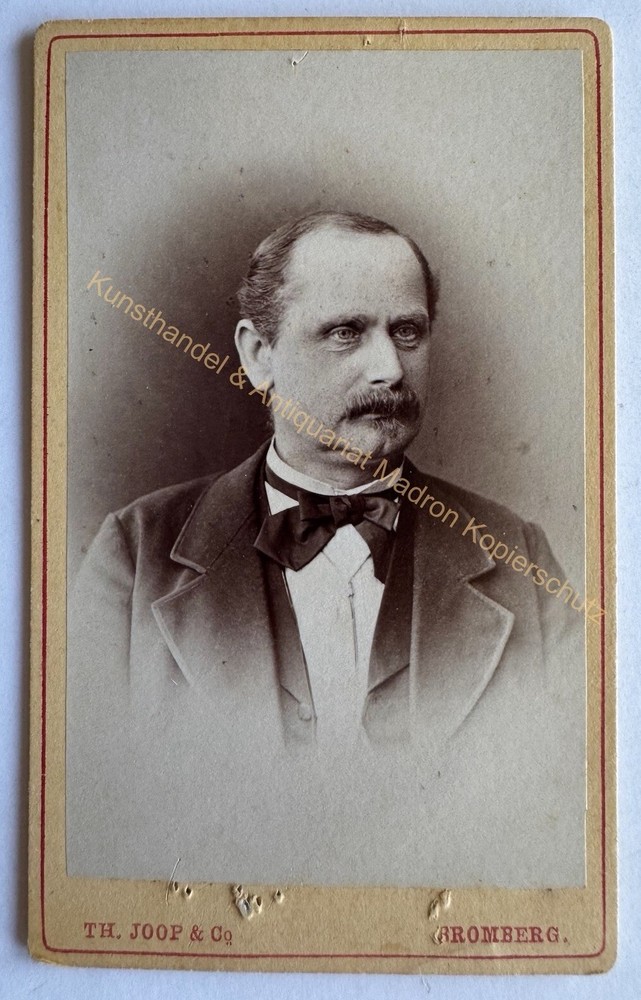 orig. CDV photo photograph man gentleman picture old fashion around 1877 Bromberg Joop