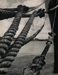 1935 Vintage NAUTICAL BOAT SHIP Rope France Photo Gravure FRANCOIS KOLLAR 16×20