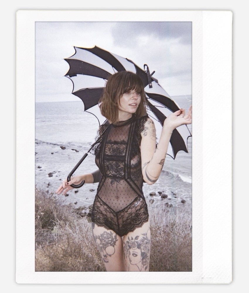 Art pinup Tattooed Alt model Sawyer Instax Wide Instant Film Photograph