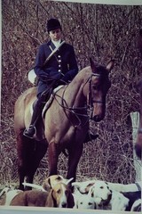 Vintage Analog Photo France Hunting Foxhunting Horse 24X30Cm 1970