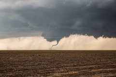 Tornado Photography Print: Kansas Storm Dirt Field Thunderstorm Weather Photo