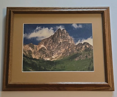 Framed Color Mountain Landscape Photograph Wall Art, Landscape Orientation