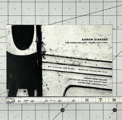 Aaron Siskind (1903-1991) Art Announcement Card 2008 Robert Mann Gallery
