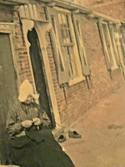 Wallace Nutting Foreign Dutch Scene Women On Street Hand Colored Photo c: 1914