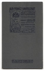 Photography Album Fraatz, Darmstadt, Wilhelminenplatz 2, portrait young lady in w